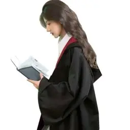 Produktbild: RANJIMA Magier Robe, Harry Kostüm Set für Erwachsene und Kinder, Uniform Zauberer-Kostüm, Zauberer Robe mit Umhang Krawatte Gläser Zubehör für Halloween Karneval Cosplay Party (145)