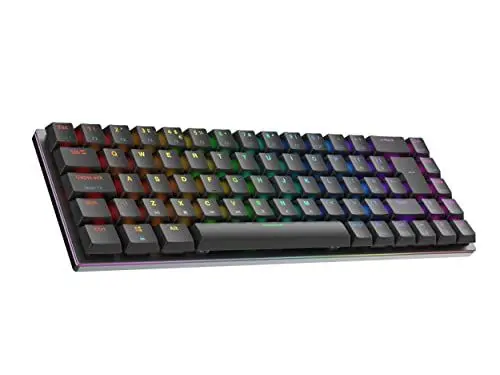 Produktbild: Ranked G65 Guardian 65% | Vollaluminium | Hot-Swap-fähige Mechanische Gaming-Tastatur | 69 Tasten RGB-LED für PC/Mac | QWERTY ISO UK Layout (Schwarz, Gateron Low Profile Red)
