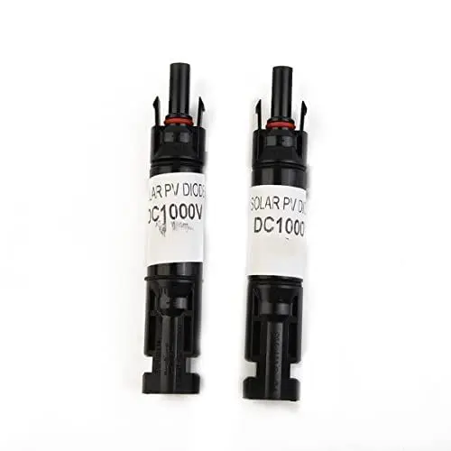 Produktbild: RANRAO 2 x 30A Solarmodul-Kabelblockierdiode, wasserdichter Stecker, Solar PV Solardiodenstecker Solardiode Stecker Eingebaute Diode, Photovoltaik-Steckverbinder Solar Panel Kabel Anschlüsse Stecker
