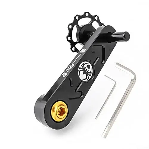 Produktbild: RANRAO Fahrradkettenspanner, Aluminiumlegierung, Single-Speed-Einsteller, Konverter, MTB-Fahrradkettenführungsadapter, Single-Speed-Kettenspanner, Fahrradkette