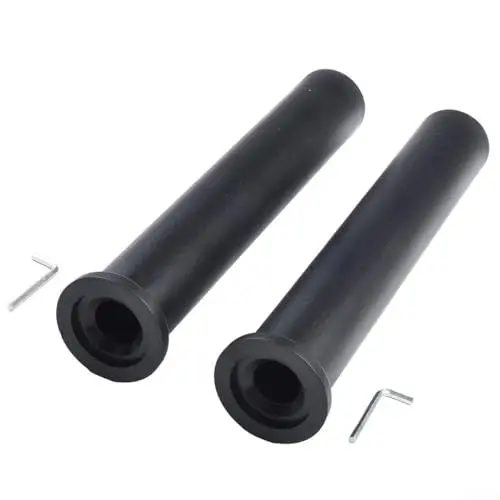 Produktbild: RANRAO Langhantel-Adapterhülse, 2 Stück, Hantelplatten-Adapterhülse verwandelt 2,5 cm auf 5,1 cm Hantelscheibenpfosten für Kniebeugen, Ausfallschritte, Hüftheben