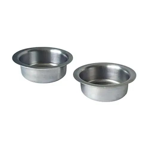 Produktbild: RANRAO Metall-Kerzenhalter, Teelichthalter, Teelichtdosen, Schale, Kerzenform, leeres Etui, Kerzenwachsbehälter, verhindert das Tropfen von Wachs, Silber, 12 Stück