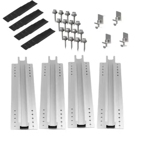 Produktbild: RANRAO Solarmodul Halterung Kit, Solarpanel Zubehör für Dach Balkonkraftwerk, Befestigung Solarmodul Für Solar Panel, PV Anlage Set für Modulhöhe 35 mm