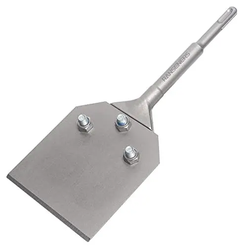 Produktbild: RANSENERS Spachtelmeißel SDS-Plus 250x100 mm, Bodenschaber für Abziehen von Fußbodenkleber, Teppich, Linoleum, Fliesenkleber, PVC-Fliesen, Farbe