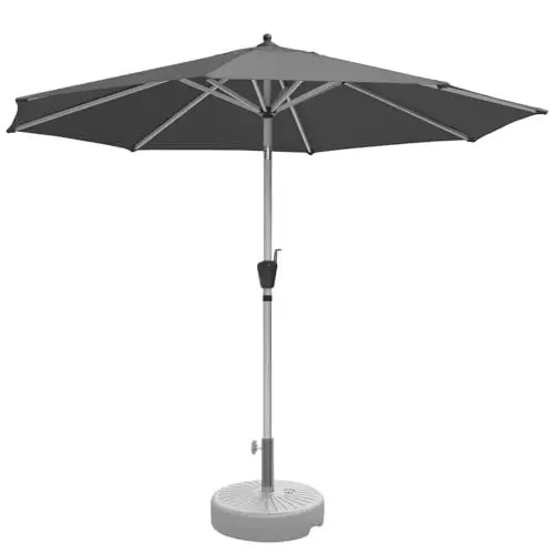 Produktbild: RANSENERS Premium Sonnenschirm Marktschirm Ø 300cm (mit/ohne Schirmständer) - Kippbarer Gartenschirm mit Vollaluminiumrahmen und 8 Rippen - mit UV50+ Schutz