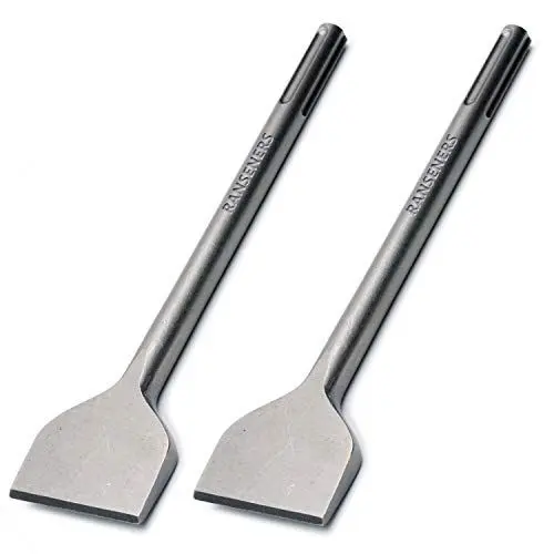 Produktbild: RANSENERS SDS-Max Fliesenmeißel 2er Set, Breiter Spatmeißel 300 x 75mm, Aus supergehärtetem Stahl