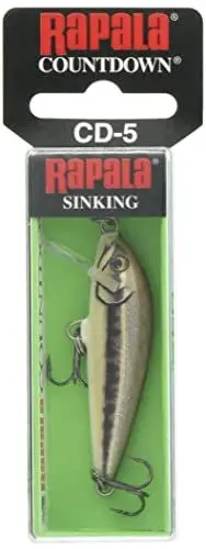 Produktbild: Rapala CD5-AMN Unisex-Adult Countdown Angelköder-Angelzubehör aus Balsaholz-Süßwasser Spinnköder-Lauftiefe 0.9-1.8m-Fischköder 5cm, 5g-Hergestellt in Estland-Artistic Minnow, Standard