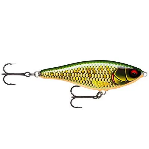 Produktbild: Rapala Unisex-Adult Twitchin' Rap Angelköder-Angelzubehör mit Abachiholz-Körper-Süßwasser Spinnköder-Lauftiefe 0,6-1,5m-Fischköder 12cm, 53g-Hergestellt in Estland-Scaled Roach, Standard