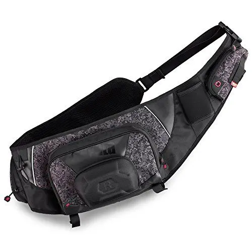 Produktbild: Rapala Unisex-Adult Umhängetasche Urban Sling Bag-Taktische Angeltasche-15L Brusttasche-Technisches und weiches Angelzubehör-Mehrere Fächer und Haken Tasche, Tarnfarben Schwarz, Einzigartig