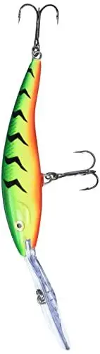 Produktbild: Rapala - Deep Tail Dancer Angelköder - Angelzubehör aus Balsaholz - Stabile Tauchschaufel - Süßwasser Spinnköder - Lauftiefe 9m - Fischköder 11cm, 22g - Hergestellt in Estland - Clown Flash
