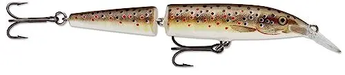 Produktbild: Rapala - Jointed Angelköder - Angelzubehör aus Balsaholz - Süßwasser Spinnköder - Lauftiefe 1.2-4.2m - Fischköder 13cm, 18g - Hergestellt in Estland - Brown Trout