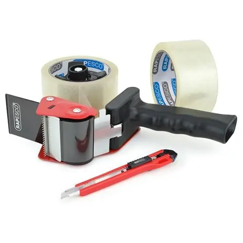 Produktbild: Rapesco 1557 Germ-Savvy Antibakteriell 960 Klebeband-Handabroller mit 2 Transparente Packbänder