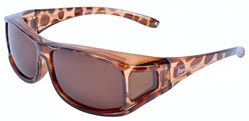 Produktbild: Rapid Eyewear Polarisierte SONNENÜBERBRILLE für Damen. Moderne Schildpatt Überbrille Sonnenbrille. Ideal Radbrille, Autobrille, Laufenbrille etc. UV400 Schutz