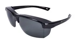 Produktbild: Rapid Eyewear ‘Vogue’ Schwarz SONNENÜBERBRILLE für Herren und Damen. Polarisiert Überbrille: Über Breite Gläser bis 140mm Passen. Benutzen als Sportbrille, Autobrille, Fahrradbrille etc.