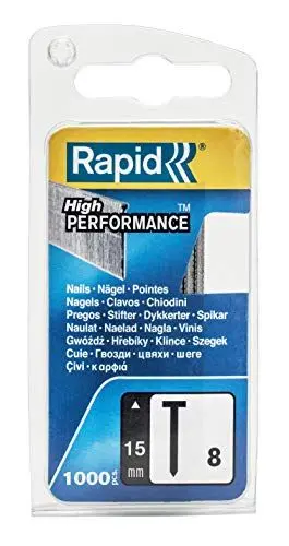 Produktbild: Rapid Nägel Typ 8, 15mm Stauchkopfnägel 18Ga, 1.000 Stück, für Tacker, Druckluftnagler und Elektronagler