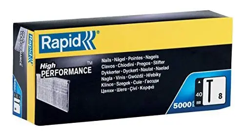 Produktbild: Rapid Nägel Typ 8, 40mm Stauchkopfnägel 18Ga, 5.000 Stk. Grosspackung, für tacker, druckluftnagler und elektronagler