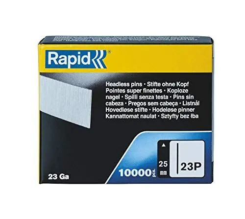 Produktbild: Rapid ministifte Typ 23P, 25mm nägel ohne kopf 23Ga, 10.000 Stk., für druckluftnagler