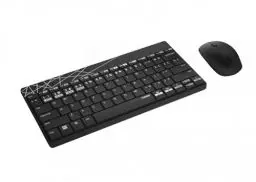 Produktbild: Rapoo 8000M kabelloses Tastatur-Maus Set Wireless Deskset 1300 DPI Sensor 12 Monate Batterielaufzeit kompakt DE-Layout QWERTZ PC & Mac - schwarz/grau