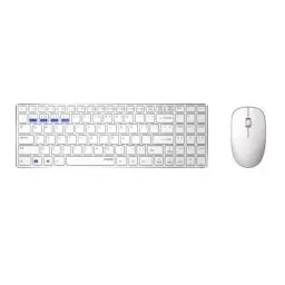 Produktbild: Rapoo 9300M kabelloses Tastatur-Maus Set Wireless Deskset 1300 DPI Sensor 12 Monate Batterielaufzeit kompakt DE-Layout QWERTZ PC & Mac - weiß