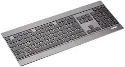 Produktbild: Rapoo E9270P kabellose Tastatur wireless Keyboard ultraflaches 4 mm Tastaturdesign aus Edelstahl und Aluminium 9 Monate Batterielaufzeit DE-Layout QWERTZ PC & Mac - schwarz