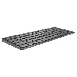 Produktbild: Rapoo E9600M kabellose Tastatur wireless Keyboard flaches Aluminium Design umweltfreundlicher wiederaufladbarer Akku DE-Layout QWERTZ PC & Mac - dark grey