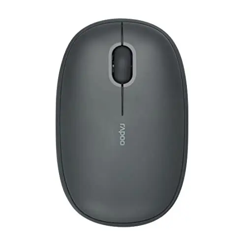 Produktbild: Rapoo M660 Silent kabellose Maus wireless Mouse 1300 DPI Sensor 9 Monate Batterielaufzeit leise Tasten ergonomisch für Rechtshänder und Linkshänder PC & Mac - dunkelgrau