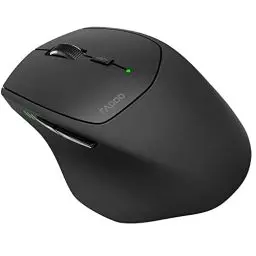 Produktbild: Rapoo MT550 kabellose Maus wireless Mouse 1600 DPI Sensor 12 Monate Batterielaufzeit ergonomisch für und Rechtshänder PC & Mac - schwarz