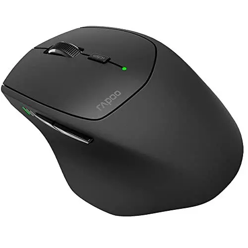 Produktbild: Rapoo MT550 kabellose Maus wireless Mouse 1600 DPI Sensor 12 Monate Batterielaufzeit ergonomisch für und Rechtshänder PC & Mac - schwarz