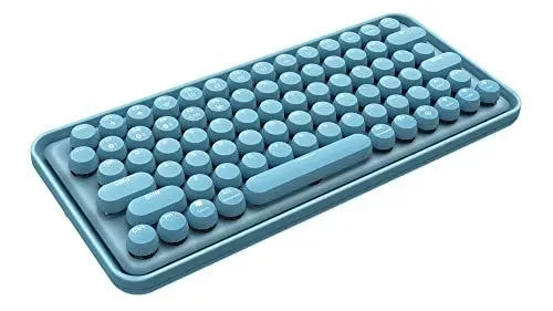Produktbild: Rapoo Ralemo Pre 5 kabellose Tastatur wireless Keyboard mechanische Tasten umweltfreundlicher wiederaufladbarer Akku DE-Layout QWERTZ PC & Mac - blau
