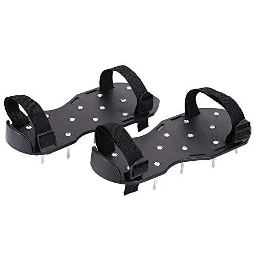 Produktbild: Rasenbelüfter Rasenlüfter Schuhe, Rasen Lüften Vertikutierer Nagelschuhe mit Verstellbare Gurte für Garden Spike Patio Lawn Universal Size für alle Schuhe(3 Gurte)