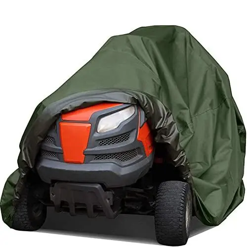 Produktbild: Rasenmäher Abdeckung Wasserdicht, Universal Rasenmäher Abdeckplane Oxford UV-Schutz Schutz Cover mit Kordelzug Abdeckhaube Wetterfe und Staubdicht Traktorabdeckung Schutzhülle, XS/140cmx66cmx91cm