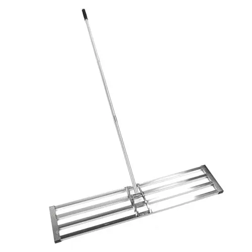 Produktbild: Rasen-Nivellierrechen, Rasen-Nivelliergerät aus Edelstahl für Hinterhof, Garten, Golfplatz, Bauernhof, 47,2 X 10,2 Zoll