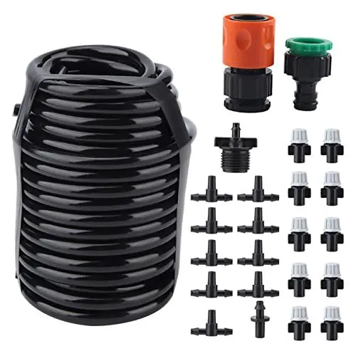 Produktbild: Rasensprinkler-Bewässerungssystem, automatisches Gartenschlauch-Set für Terrassen-Gewächshauspflanzen,8 Fuß
