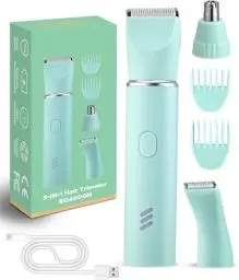 Produktbild: Rasierer Damen Elektrischer, Intimrasierer für Frauen, Rasierer Damen Intimbereich, Damenrasierer Elektrisch, Trimmer Damen, Aufladbar, Wasserdicht für nass und trocken, Grün