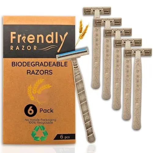 Produktbild: Rasierer für Herren, Rasierer, Damen, Rasierer, Herrenrasierer für Herren, Rasierer, Einweg-Rasierer, Weizenstroh, Rasierer, Herrenrasierer, mit Rasierstreifen