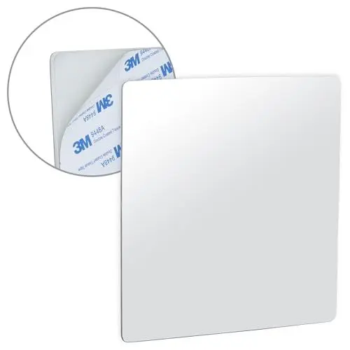 Produktbild: Rasierspiegel mit 3M-Kleber zum Kleben - Antibeschlag Duschspiegel für das Bad, Rahmenlos und Bruchsicher, Anti-Fog Shower Mirror - 16cm x 16cm (Quadrat)