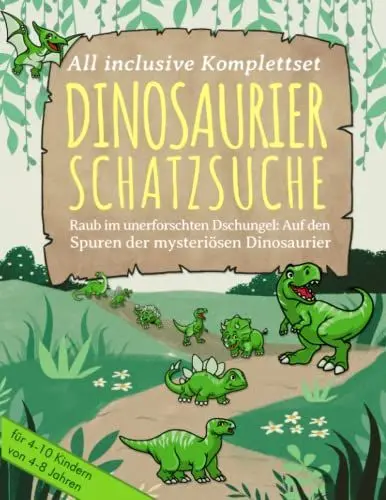 Produktbild: Raub im unerforschten Dschungel: Auf den Spuren der mysteriösen Dinosaurier - Deine perfekt vorbereitete Schnitzeljagd für einen unvergesslichen ... Aufgaben, Tipps u. Tricks zur Vorbereitung!)