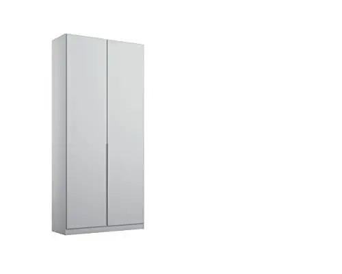 Produktbild: Rauch Möbel Alabama Drehtürenschrank Schrank Kleiderschrank Grau, 2-türig, Inklusive Zubehörpaket Basic, 1 Kleiderstange, 1 Einlegeboden, BxHxT 91x210x54 cm