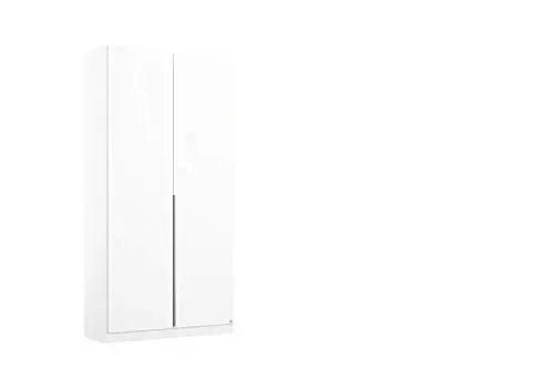 Produktbild: Rauch Möbel Alabama Schrank Kleiderschrank Drehtürenschrank Weiß 2-türig inklusive Zubehörpaket Basic 1 Kleiderstange, 1 Einlegboden BxHxT 91x210x54 cm