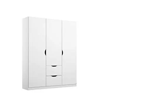 Produktbild: Rauch Möbel Alvara Schrank Drehtürenschrank in Weiß 2-türig mit 2 Schubladen, inklusive Zubehörpaket Basic 1 Kleiderstange, 3 Einlegeböden BxHxT 136x197x54 cm