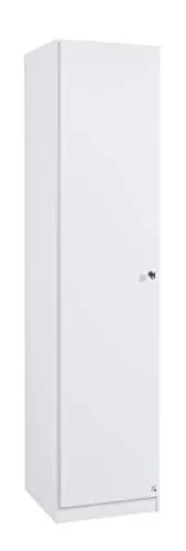 Produktbild: Rauch Möbel Buchholz Schrank abschließbar, Abschließbarer Kleiderschrank in Weiß 1-türig inkl. Zubehörpaket Basic 1 Kleiderstange, 1 Einlegeboden BxHxT 47x197x54 cm