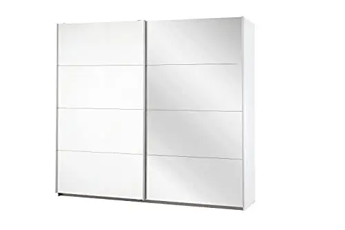 Produktbild: Rauch Möbel Caracas Schrank Kleiderschrank Schwebetürenschrank, Weiß, 2-trg., inkl. Zubehörpaket Classic 2 Kleiderstangen, 4 Einlegeböden, 1 Hakenleiste, BxHxT 226x210x62 cm