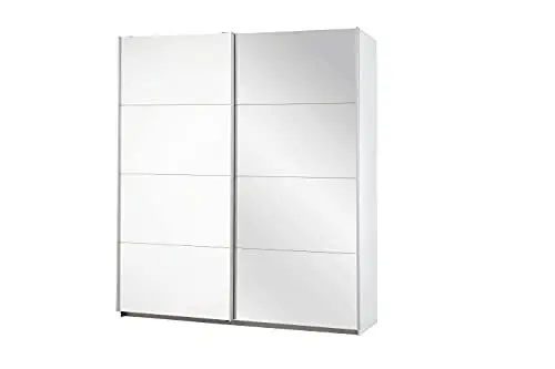 Produktbild: Rauch Möbel Caracas Schrank Kleiderschrank Schwebetürenschrank, Weiß, 2-trg., inkl. Zubehörpaket Basic 2 Kleiderstangen, 2 Einlegeböden, BxHxT 181x210x62 cm