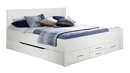 Produktbild: Rauch Möbel Isotta Bett mit Schubkästen in Weiß, Liegefläche 180x200cm, Gesamtmaße BxHxT 185x96x208 cm