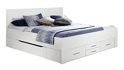 Produktbild: Rauch Möbel Isotta Bett mit Schubkästen in Weiß, Liegefläche 180x200cm, Gesamtmaße BxHxT 185x96x208 cm