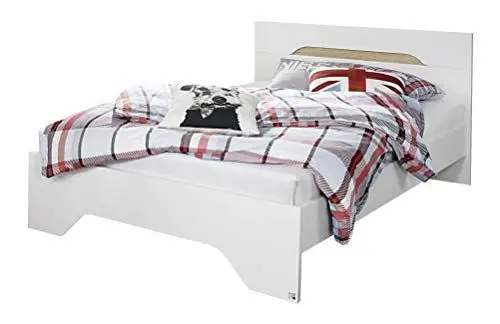 Produktbild: Rauch Möbel Noosa Jugendzimmer Bett Futonbett, Weiß / Eiche Sonoma, Liegefläche 120x200 cm, Gesamtmaße Bett BxHxT 125x79x206 cm