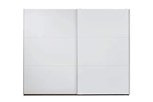 Produktbild: Rauch Möbel Santiago Schrank Schwebetürenschrank, Alpinweiß, 2-türig, inkl. Zubehörpaket Classic, 7 Einlegeböden, 3 Kleiderstangen, 1 Hakenleiste, BxHxT 261x210x59 cm