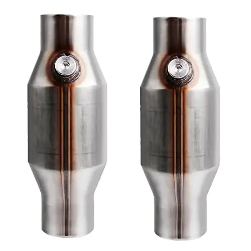 Produktbild: Raucilpy 2 StüCk 2,5 Spun Universal Katalytischer Katalysator Hoher Durchfluss Rostfreier Stahl 425250 Abgas Katalytischer Katalysator