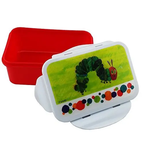 Produktbild: Raupe Nimmersatt grün Brotdose, Brotbox, Lunchbox, Lunch-Box, PP, Mehrfarbig, 16x10,5x6,5cm