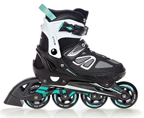 Produktbild: RAVEN Advance Inlineskates Inliner für Kinder und Erwachsene OPTIONAL 2in1 mit Schlittschuhen verstellbar (Black/Mint ohne Kufen, 38-42 (25cm-27,5cm))